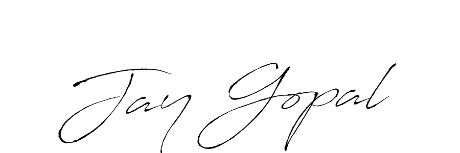 How to make Jay Gopal name signature. Use Antro_Vectra style for creating short signs online. This is the latest handwritten sign. Jay Gopal signature style 6 images and pictures png